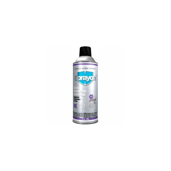 Krylon Sprayon WL739 Silver Galvanizing Compound, 14 oz. Aerosol Can - SC0739000 - Pkg Qty 12 SC0739000
